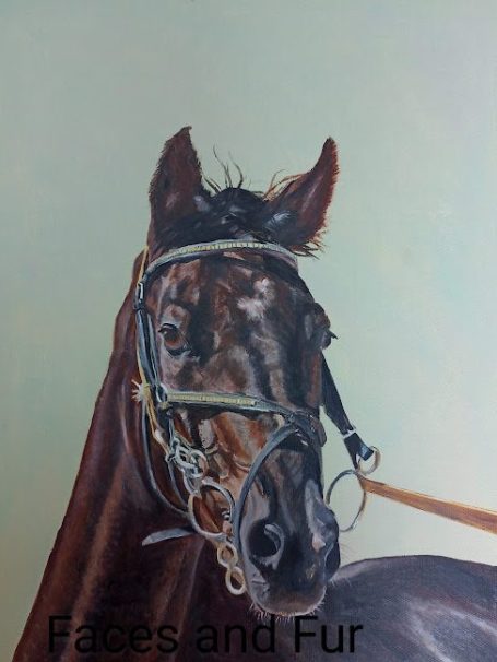 pet portrait of horse in classic realistic style 