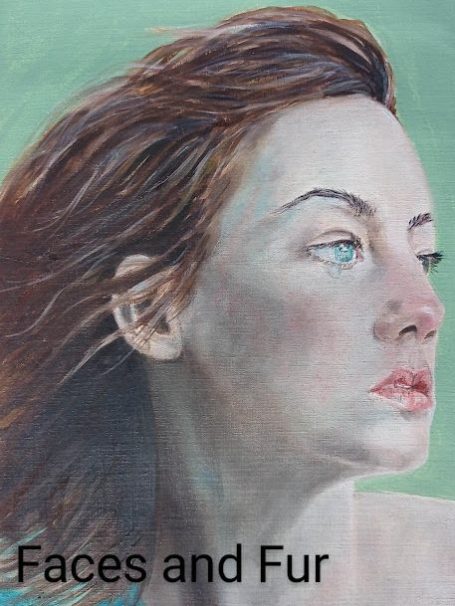 portrait of woman emotional tearful in oils